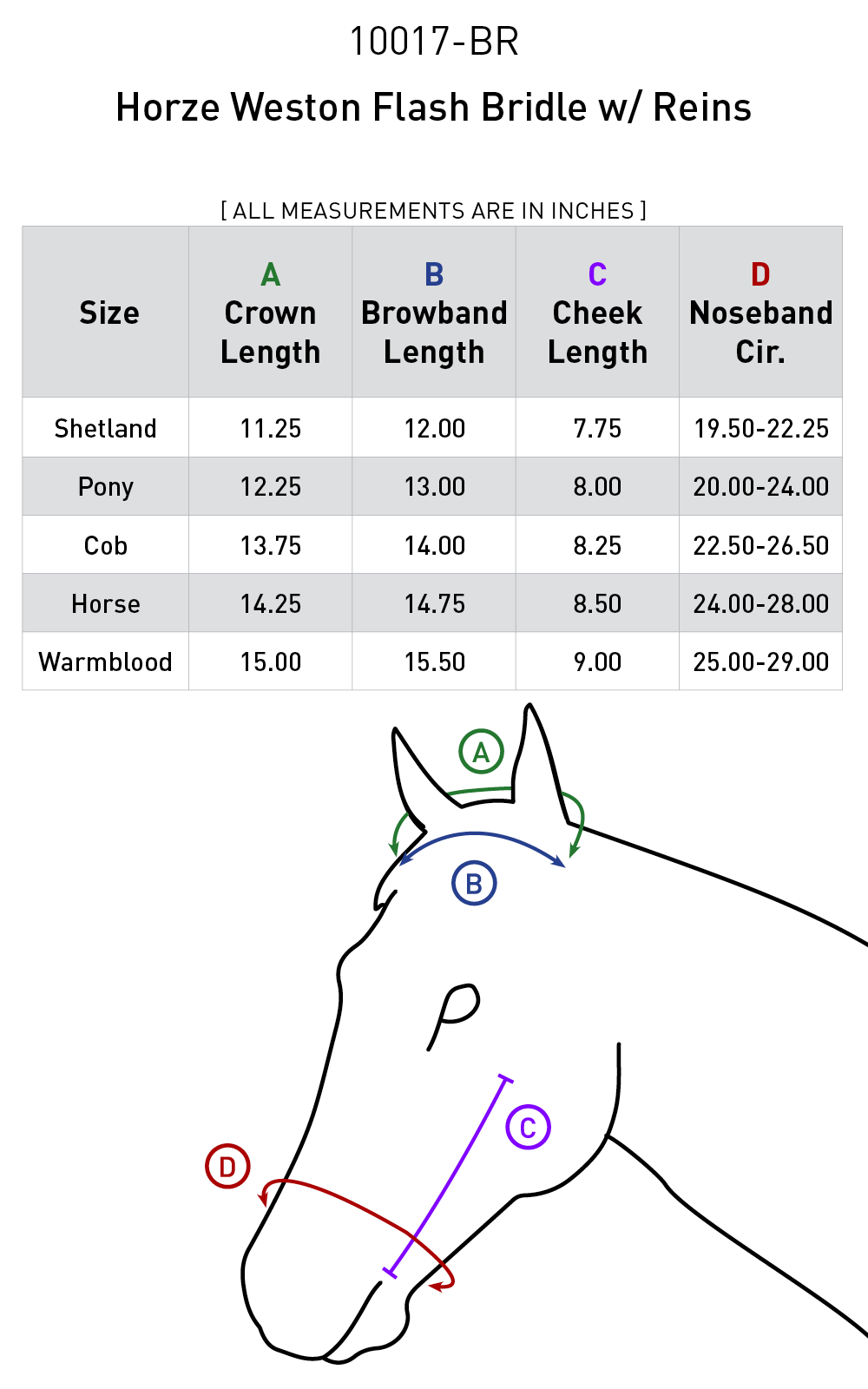 BRIDA #10017 PARA EQUITACION CAFE T-PONY