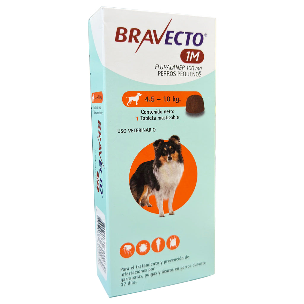 Bravecto 100mg p/perro pequeño 1 mes de protección – Chivali Mx