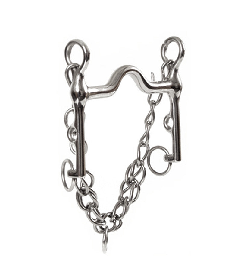 FRENO #11127 P/PONY BOCADO WEYMOUTH 3 1/2" C/BARBADA PATA 10CM A.INOX
