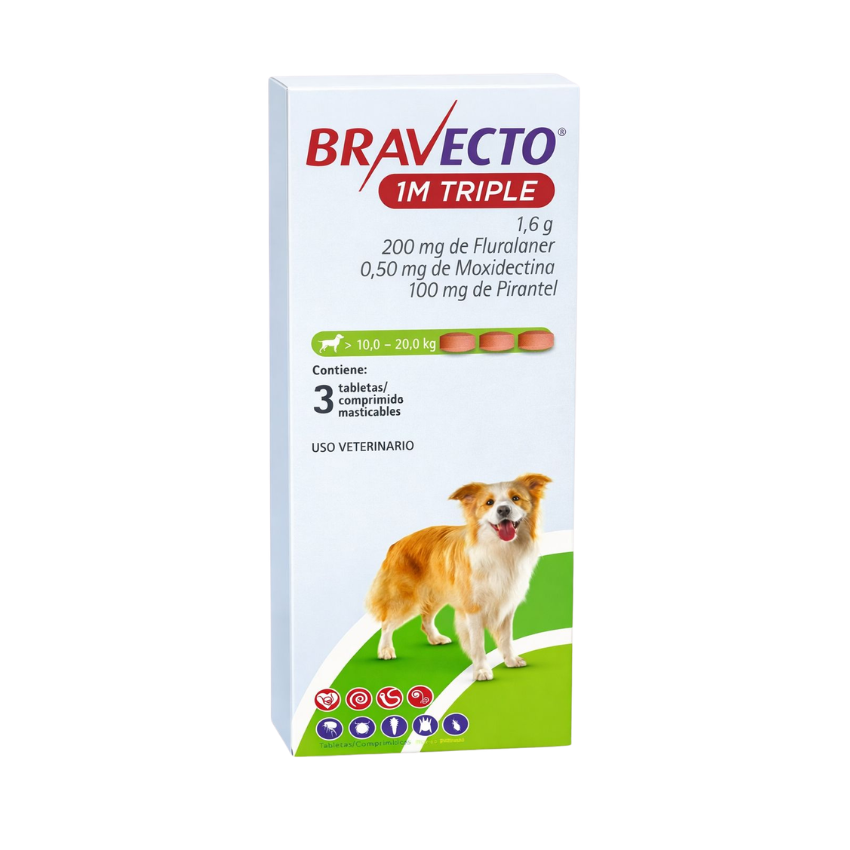 BRAVECTO 1M TRIPLE 200MG 3 TAB