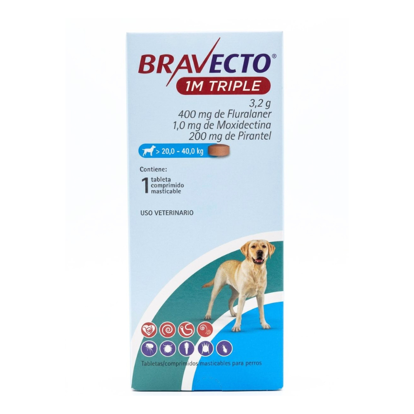 BRAVECTO 1M TRIPLE 400MG 1 TAB