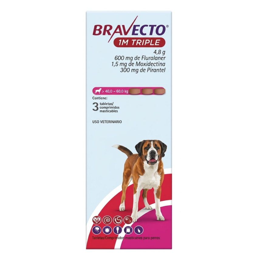 BRAVECTO 1M TRIPLE 600mg 3 TAB