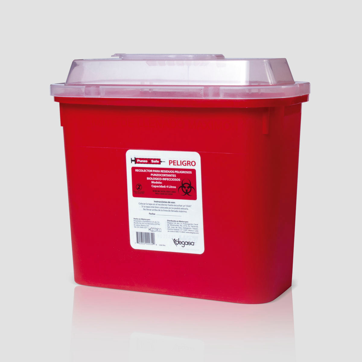 RECOLECTOR PUNZOCORTANTES 4L PI