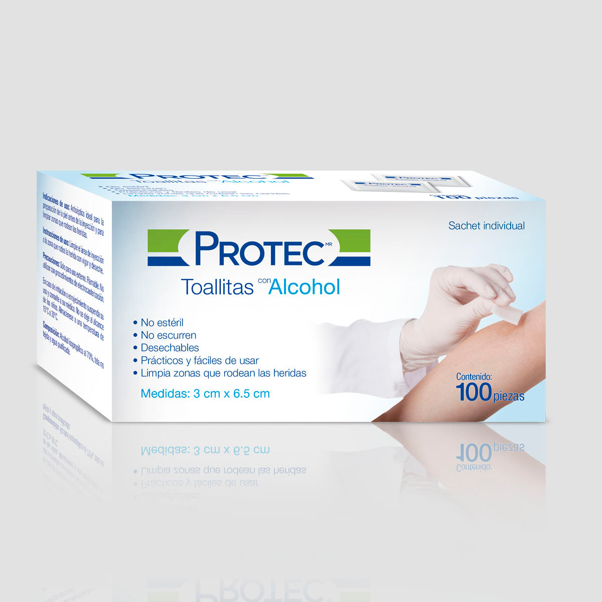 TOALLITAS CON ALCOHOL PROTEC C/100