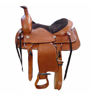 MONTURA TEXANA #1097 CINCELADA FUSTE 14.5" (BLOCK)