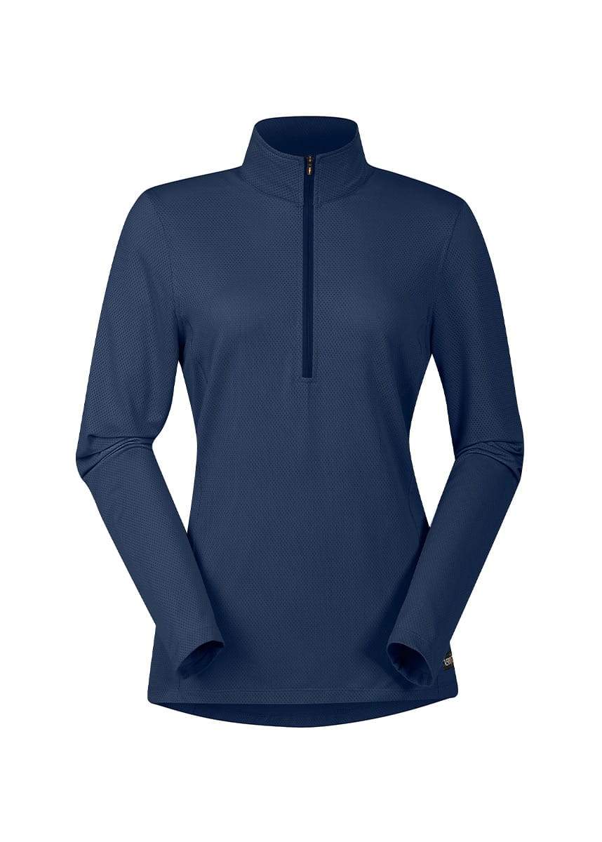 PLAYERA #40423 NAVY DAMA ICE FIL LITE SLEEVE SOLID MED MANGA LARGA