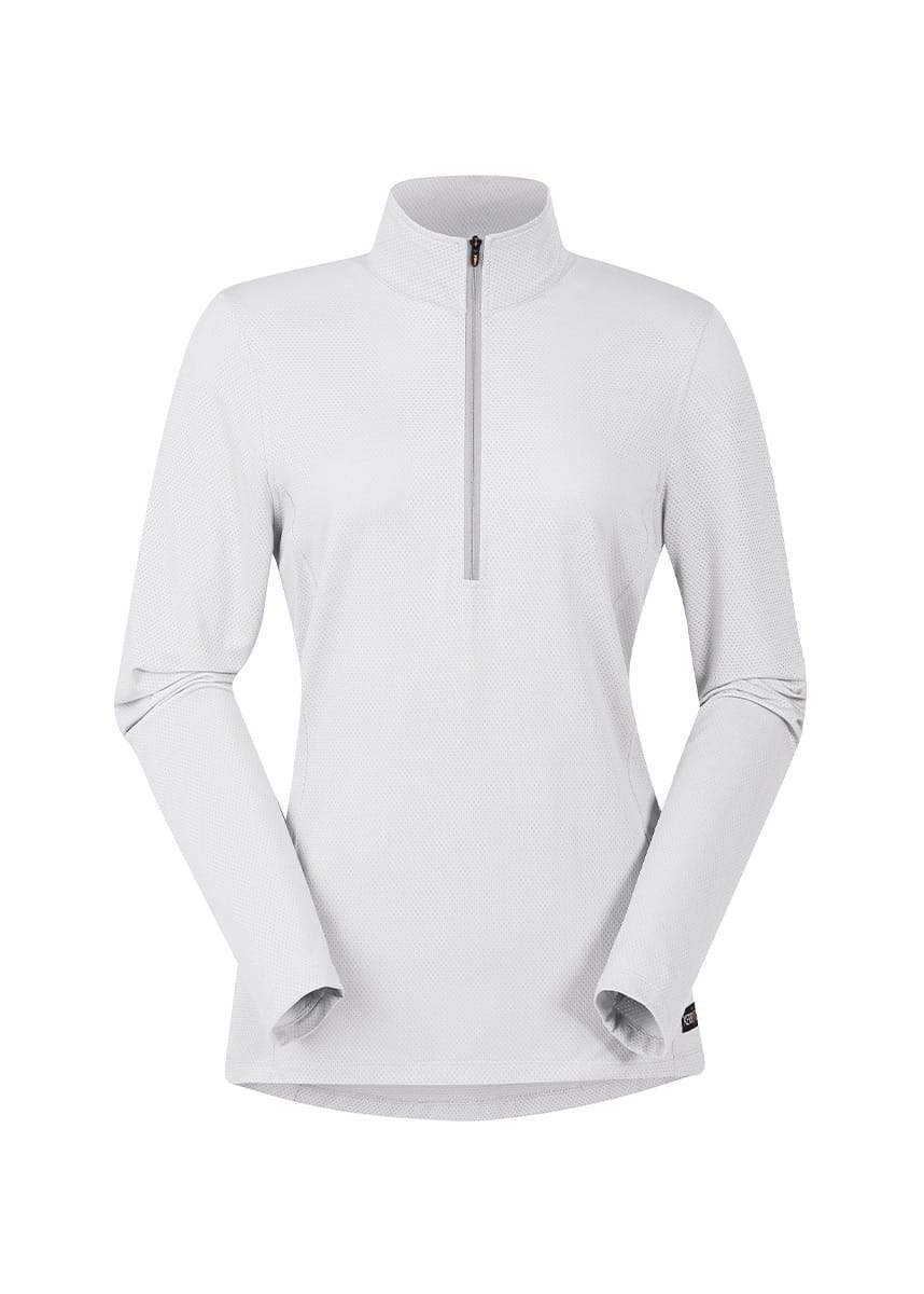 PLAYERA #40423 BLANCA DAMA ICE FIL LITE SLEEVE SOLID MED MANGA LARGA