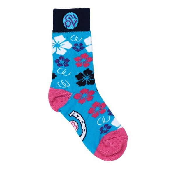 CALCETINES #468181 ROSA TURQUESA/ROSA T QC79 NIÑA 13-4 ESTAMPADO