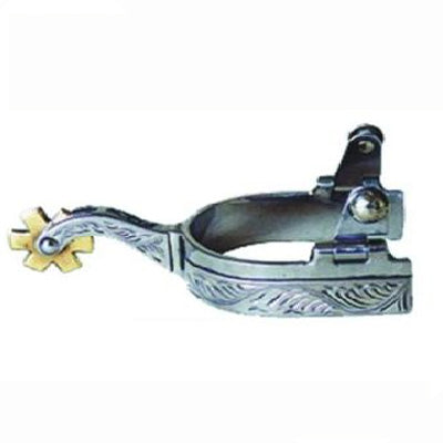 ESPUELA #35049 TEXANA PARA LAZO 1 1/4" GRABADA A. INOX.