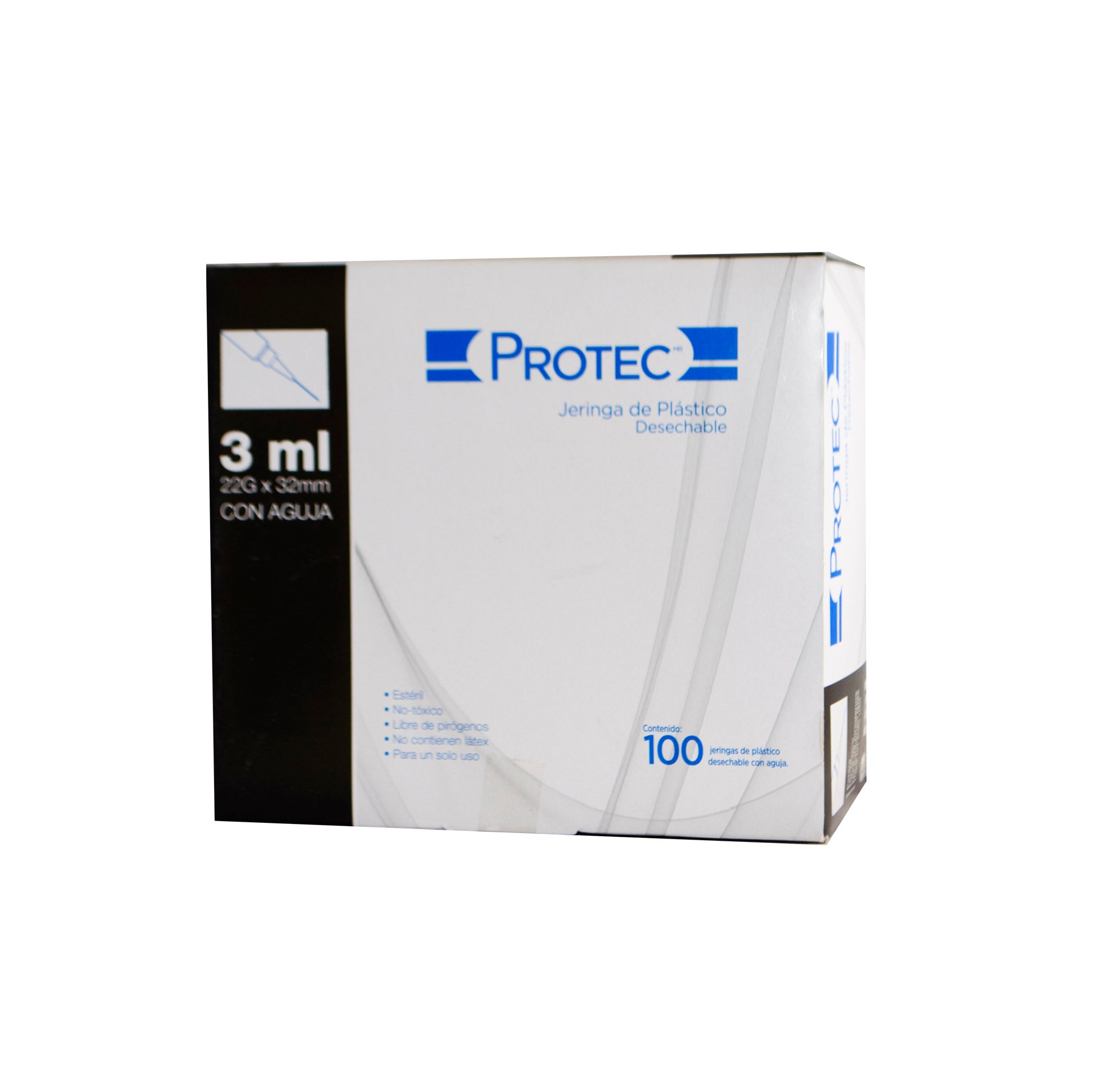 JERINGA PROTEC 3ML 22X32 C/100