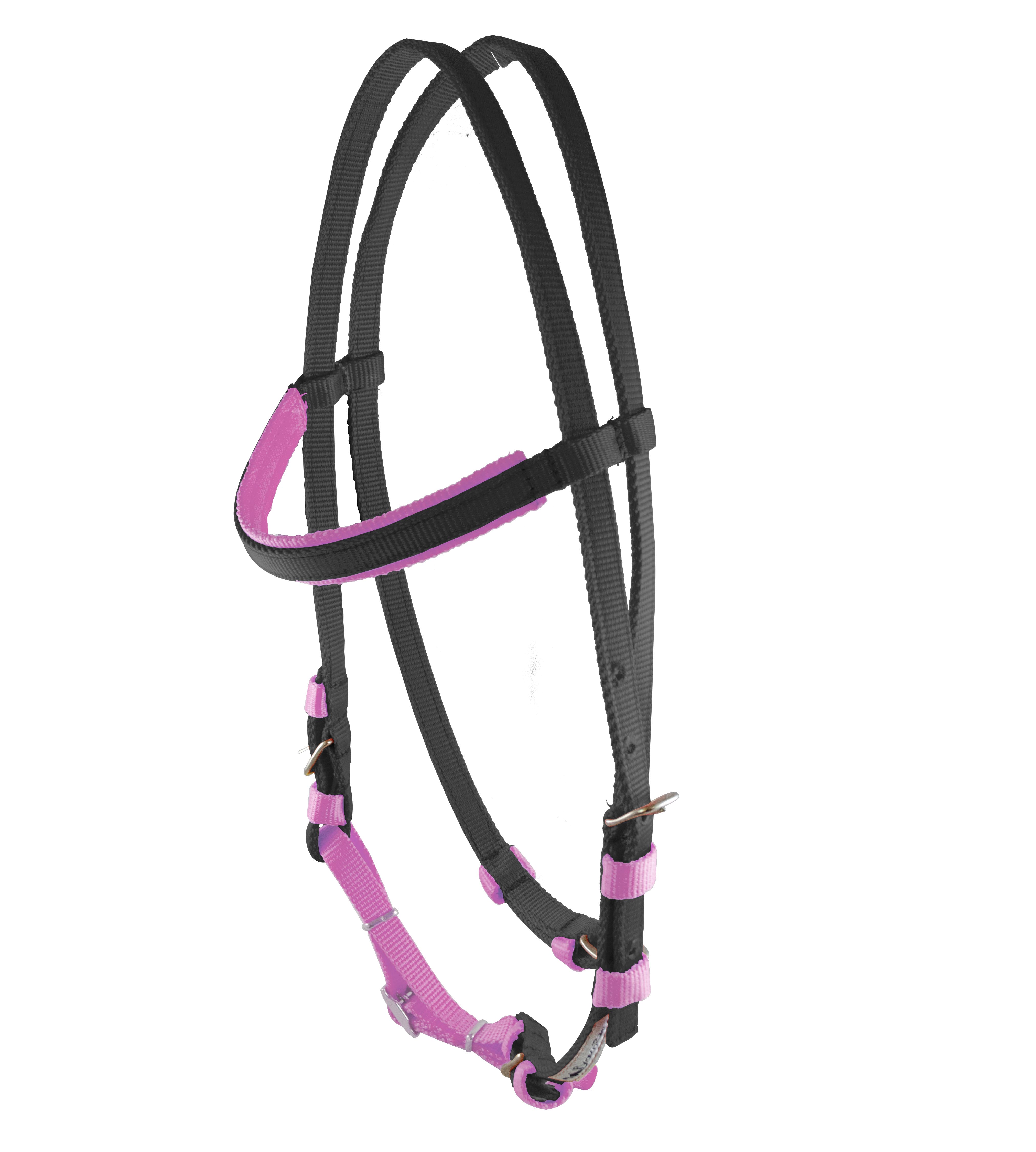 CABEZADA #001 NYLON COMB NEGRO/ROSA