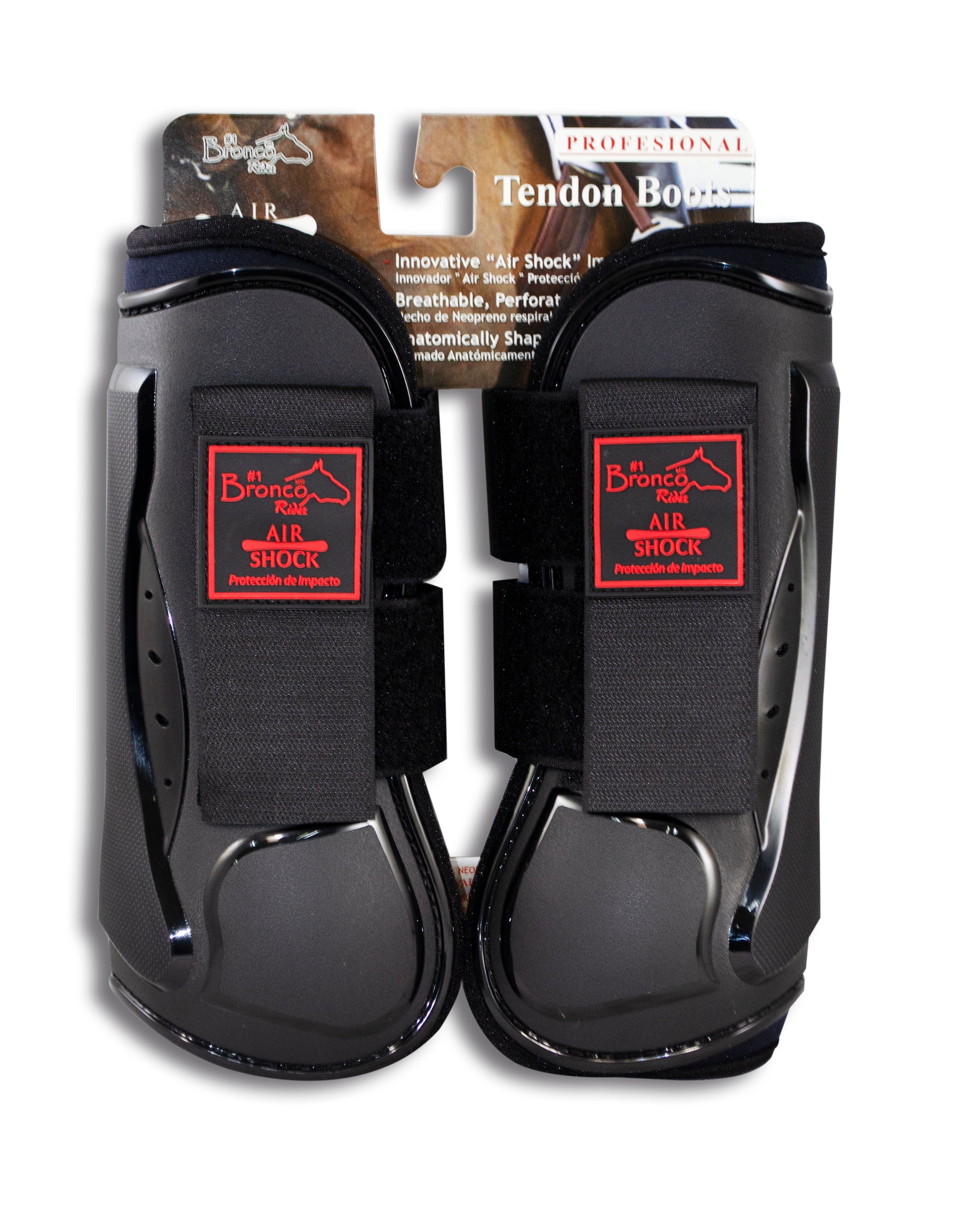 POLAINA #SB63147 AIR SHOCK EQUITACION DELANTERA NEGRO