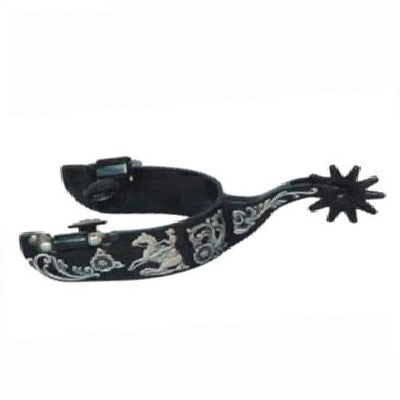 ESPUELA #386660 REINING TERMINADO BLACK SATIN Y ADORNOS