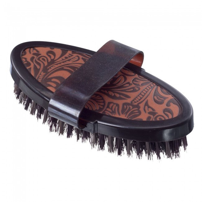 CEPILLO #68-7710-767 REDONDO GRABADO REPTIL CAFE CERDAS SUAVES
