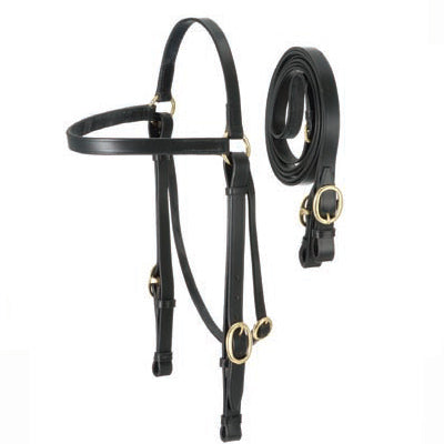 CABEZADA #731002 TIPO AUSTRALIANA CON RIENDA COLOR NEGRO