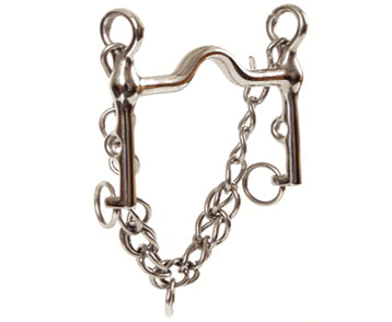 FRENO #11127 P/PONY BOCADO WEYMOUTH 3 1/2" C/BARBADA PATA 10CM A.INOX