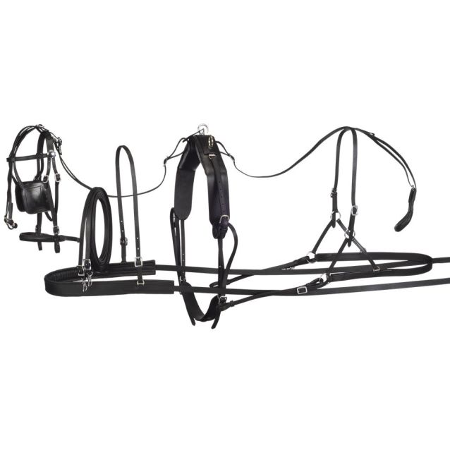 HARNE #74655000 DE PIEL P/CARRETA PONY MEDIANO