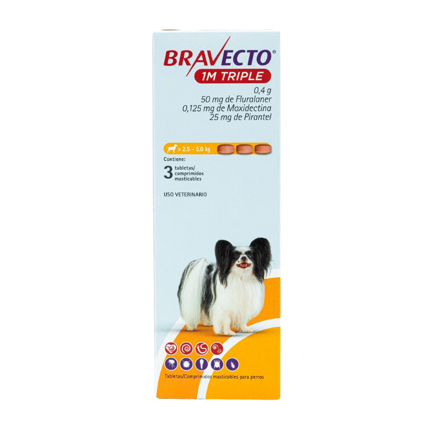 BRAVECTO 1M TRIPLE 50mg 3 TAB