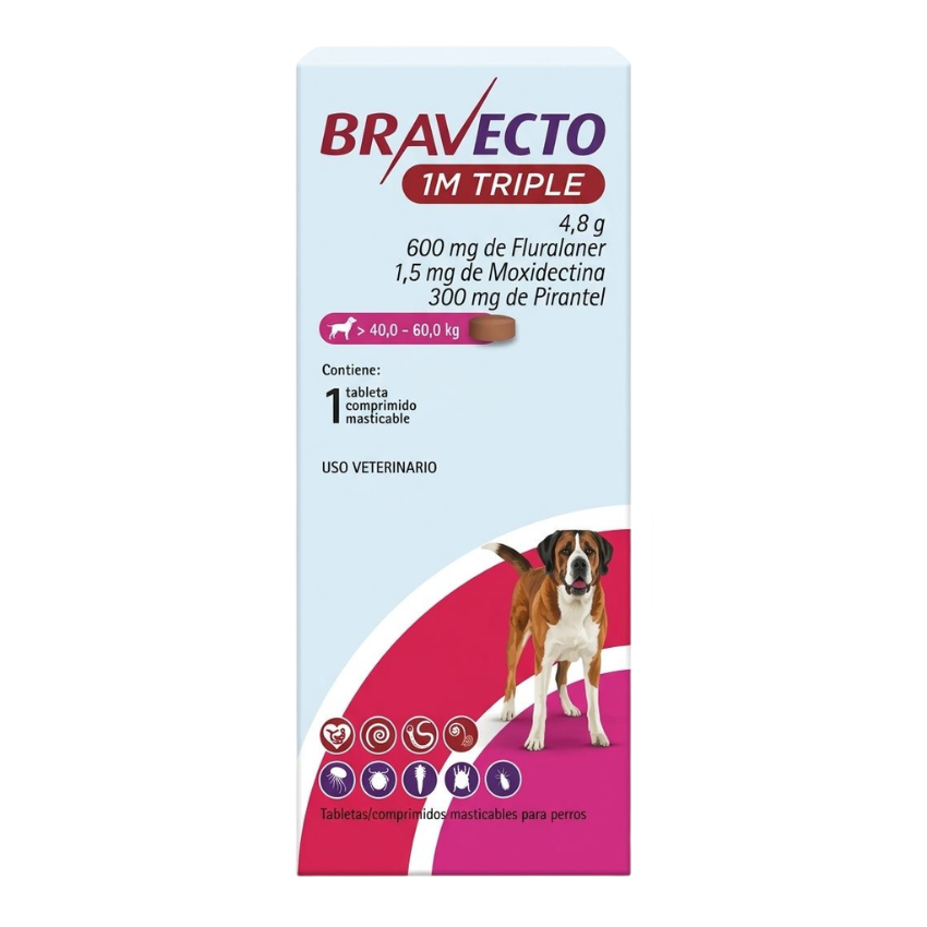 BRAVECTO 1M TRIPLE 600mg 1 TAB
