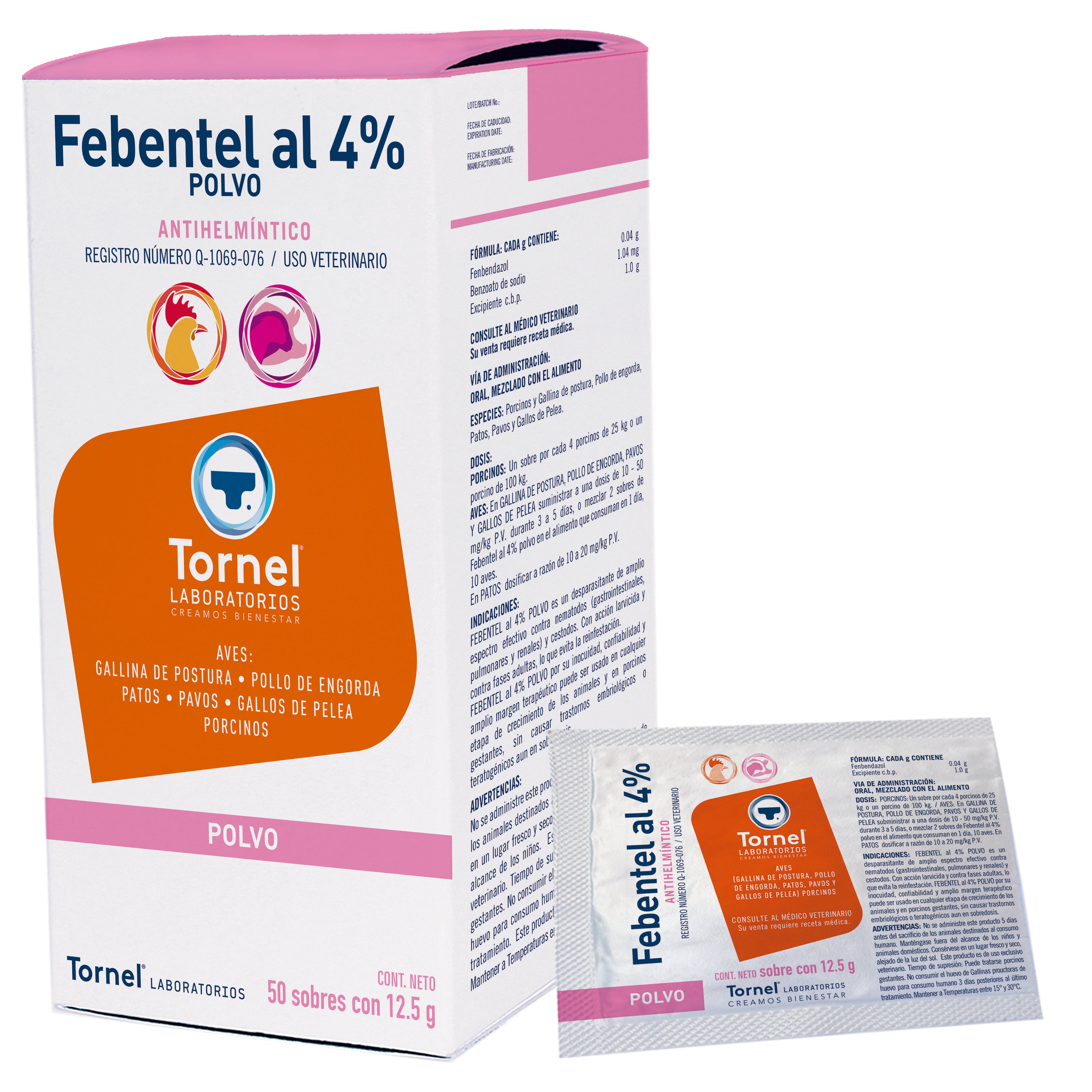 FEBENTEL POLVO 4% SOBRE 12.5GR