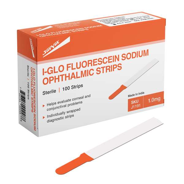 TIRAS DE PRUEBA OFTALMOLOGICA FLUORESCANTE #J1191